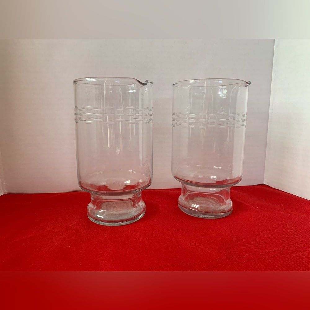 PRINCESS HOUSE 2 Vintage Heritage Martini Cocktail Mixing Crystal Pitchers #407